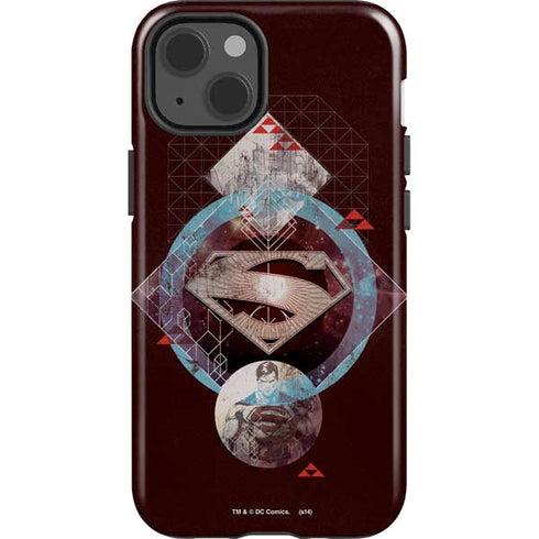 DC Comics Superman Purple Abstract Collage iPhone 15 Impact Case